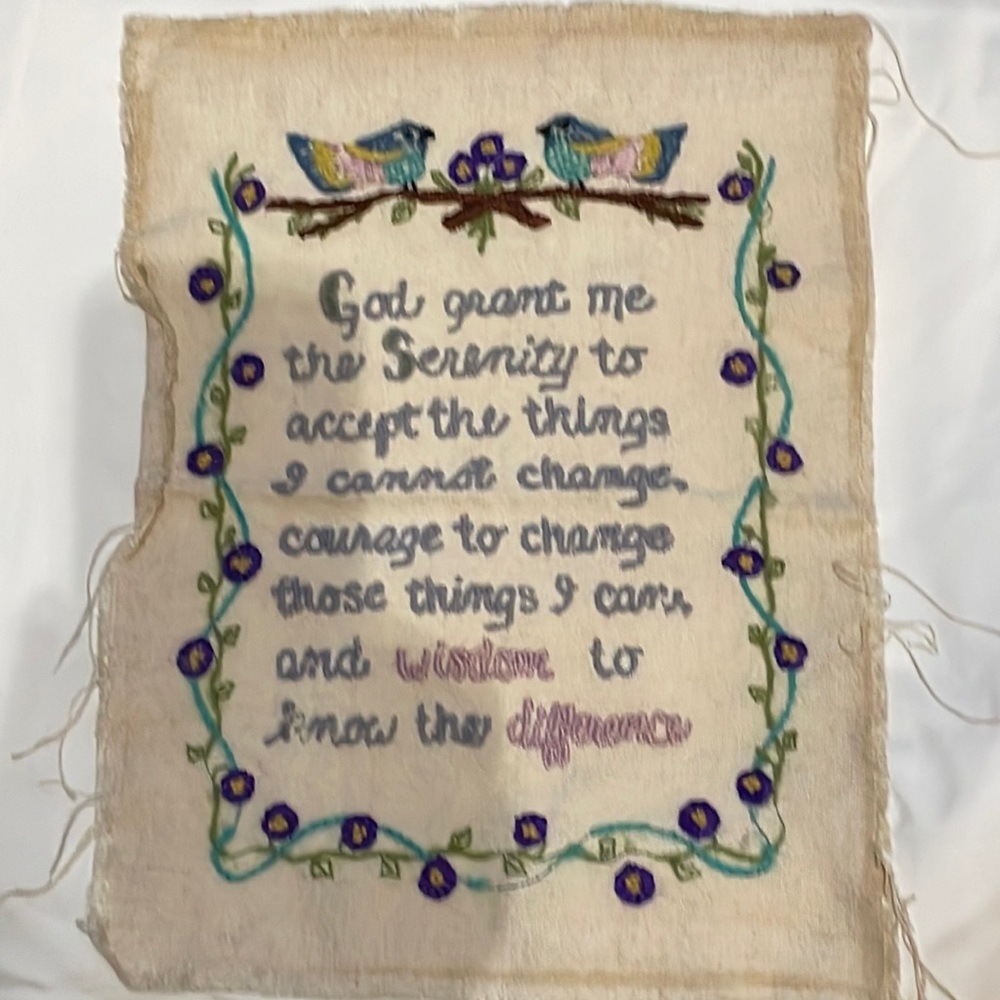 Vintage Needlepoint Serenity Prayer